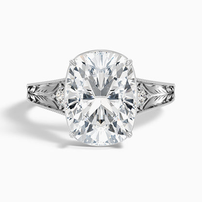 Taylor 2.5 Carat Elongated Cushion Cut Moissanite Diamond Ring in 18k Rose Gold
