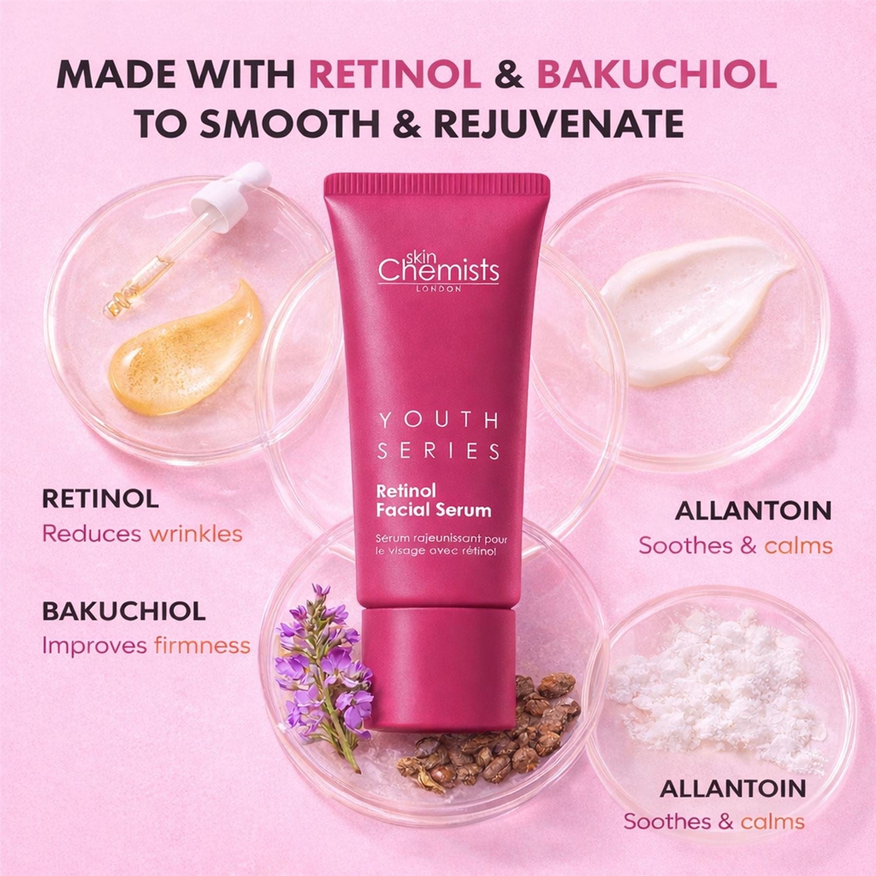 Retinol Bakuchiol Facial Serum 30ml by skinChemists US