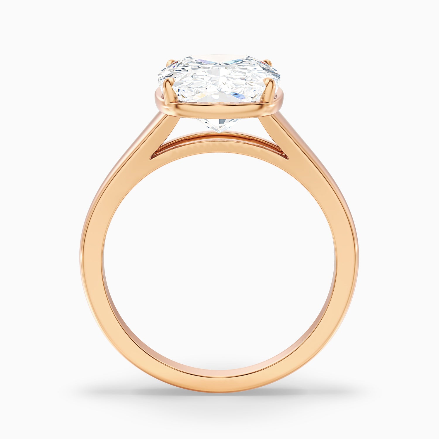 Edie 4.5 Carat Elongated Cushion Old Mine Thick Band Moissanite Diamond Ring in 14k Yellow Gold