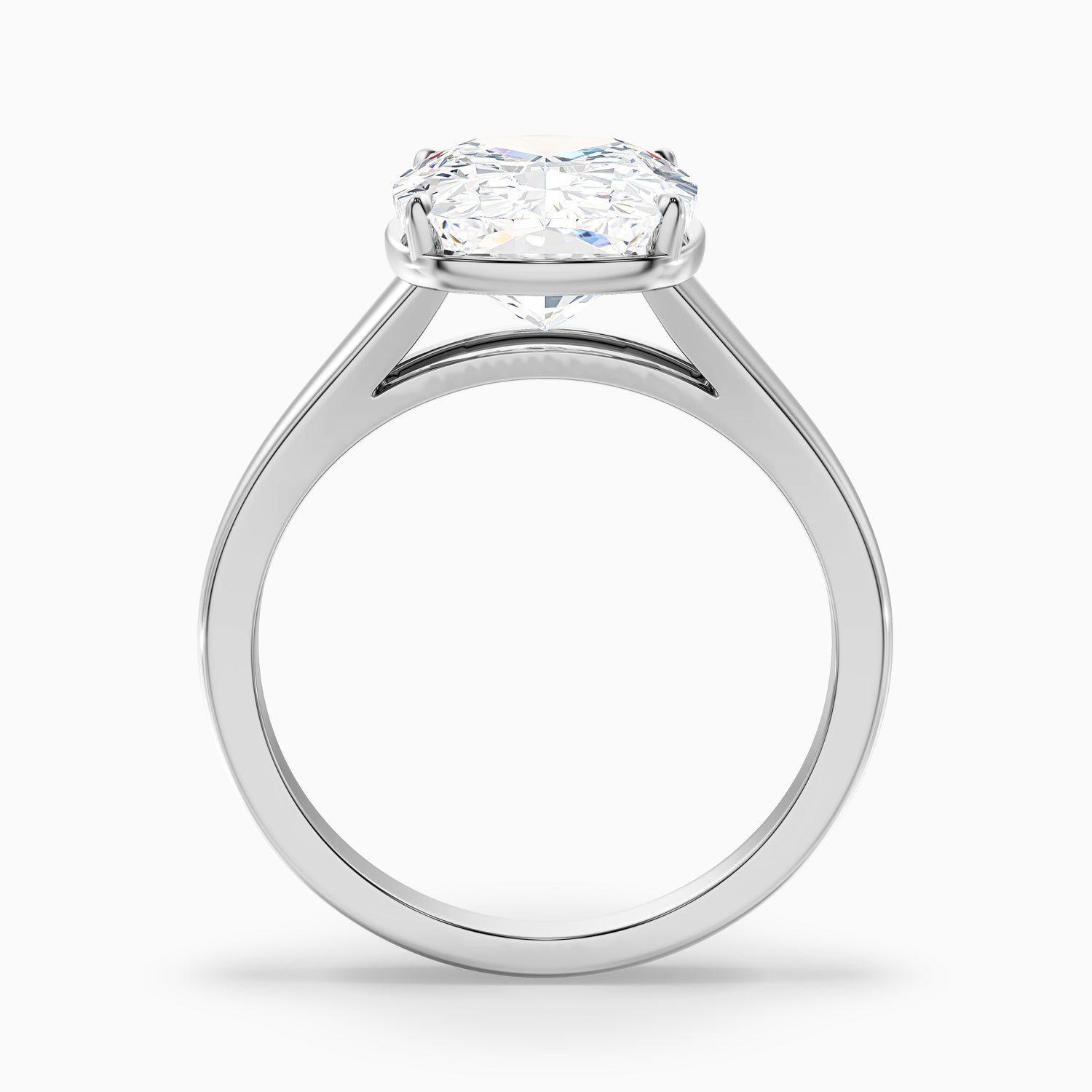 Edie 5 Carat Elongated Cushion Old Mine Thick Band Moissanite Diamond Ring in 10k Rose Gold