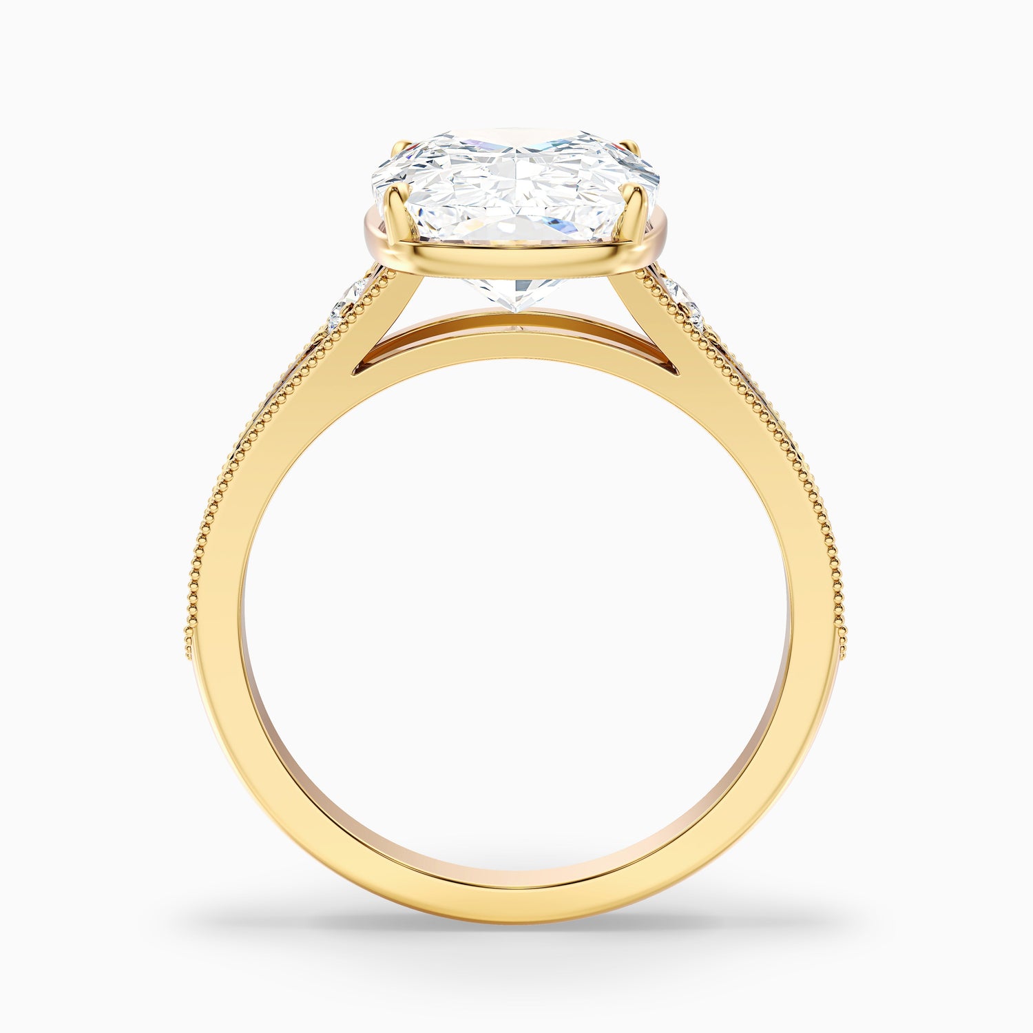 Taylor 5.5 Carat Elongated Old Mine Cushion Cut Moissanite Diamond Ring in 18k Yellow Gold