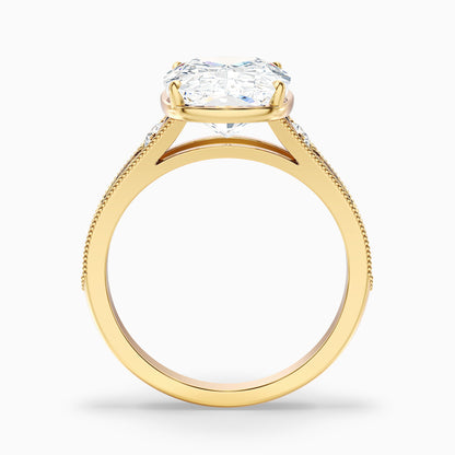 Taylor 1.5 Carat Elongated Old Mine Cushion Cut Moissanite Diamond Ring in 10k Rose Gold