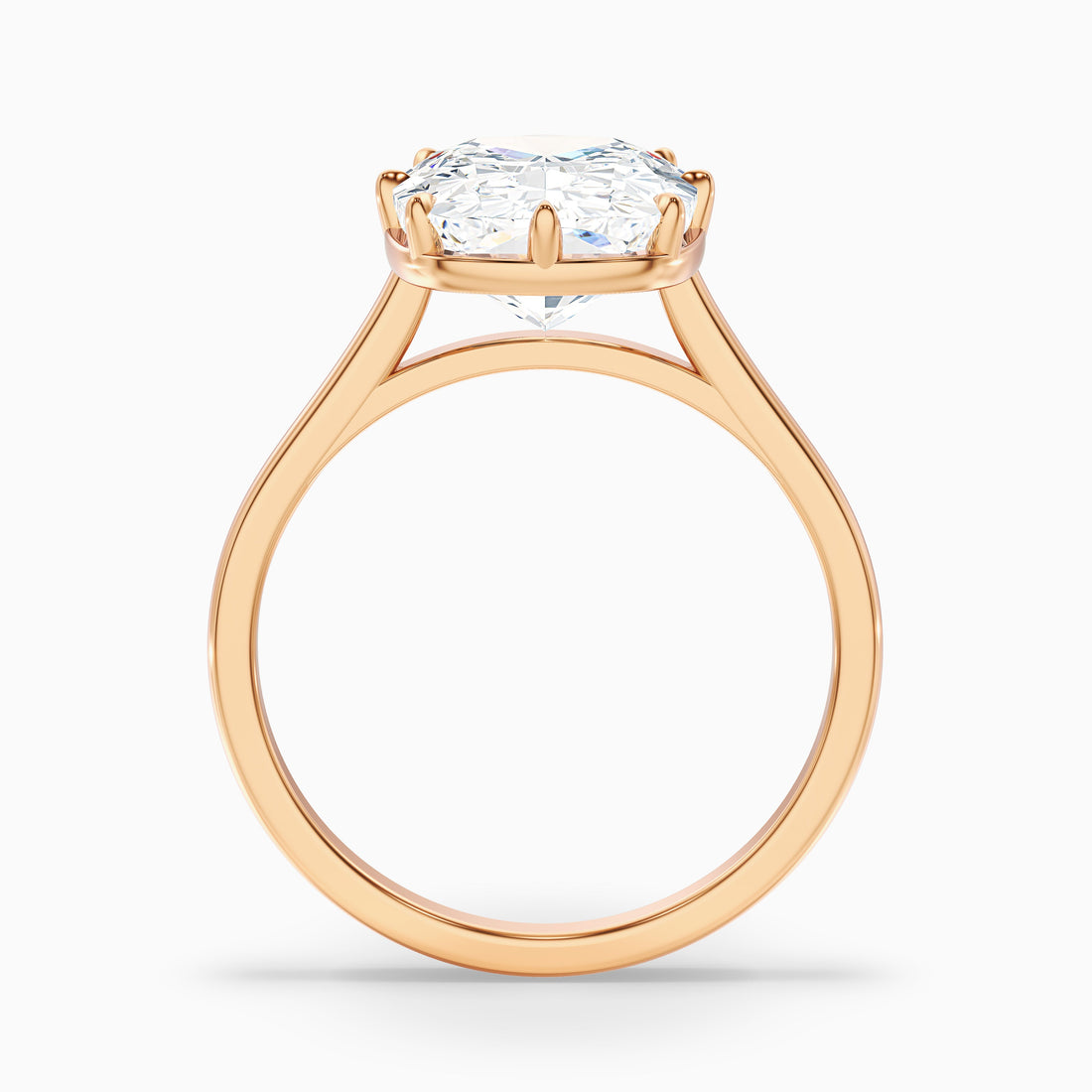 Verne 1 Carat 8 Prong Elongated Cushion Old Mine Cut Lab Grown Diamond Ring in 14k Rose Gold  DestGlow