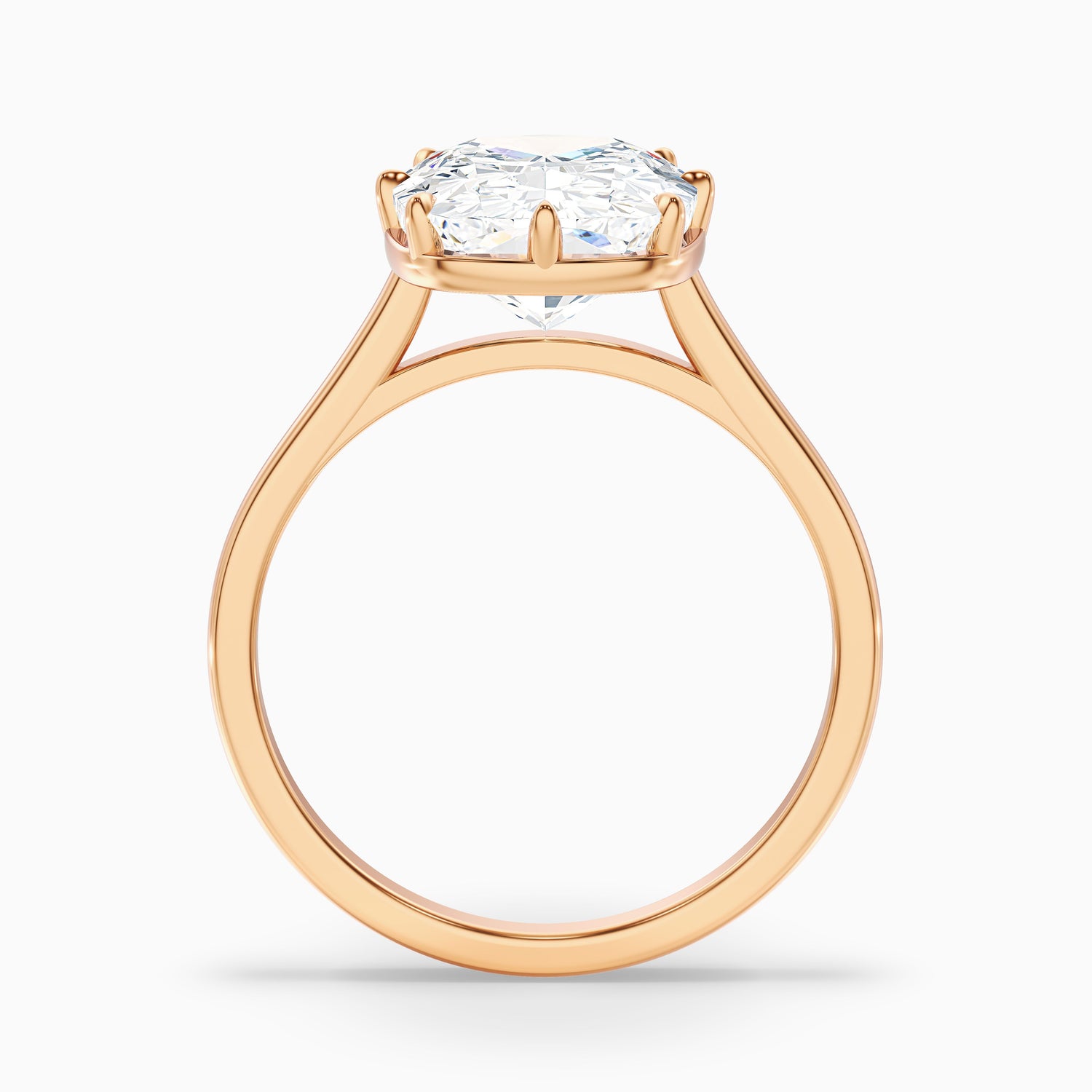 Dora 1.5 Carat 8 Prong Elongated Cushion Old Mine Cut Moissanite Diamond Ring in 18k Yellow Gold