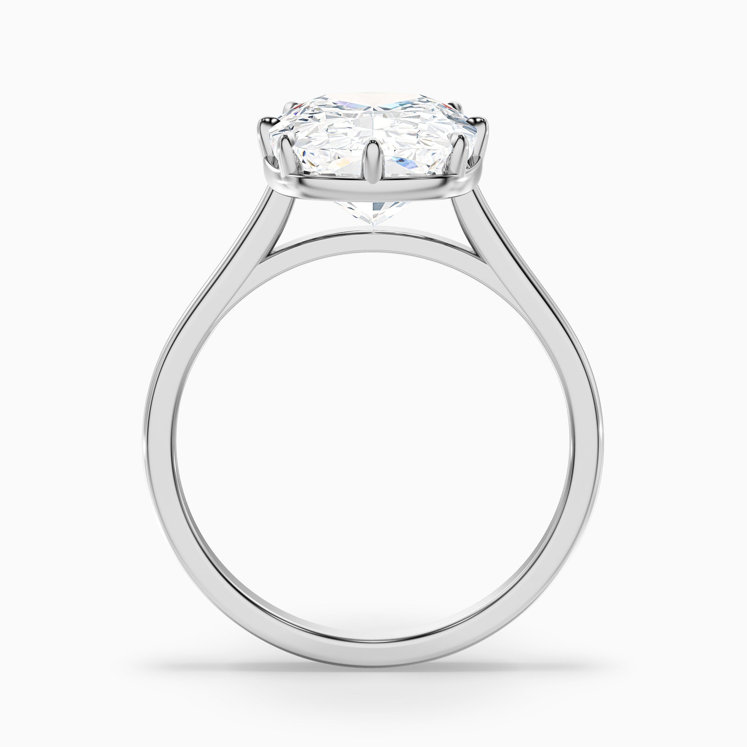 Dora 2.5 Carat 8 Prong Elongated Cushion Old Mine Cut Moissanite Diamond Ring in 14k Rose Gold