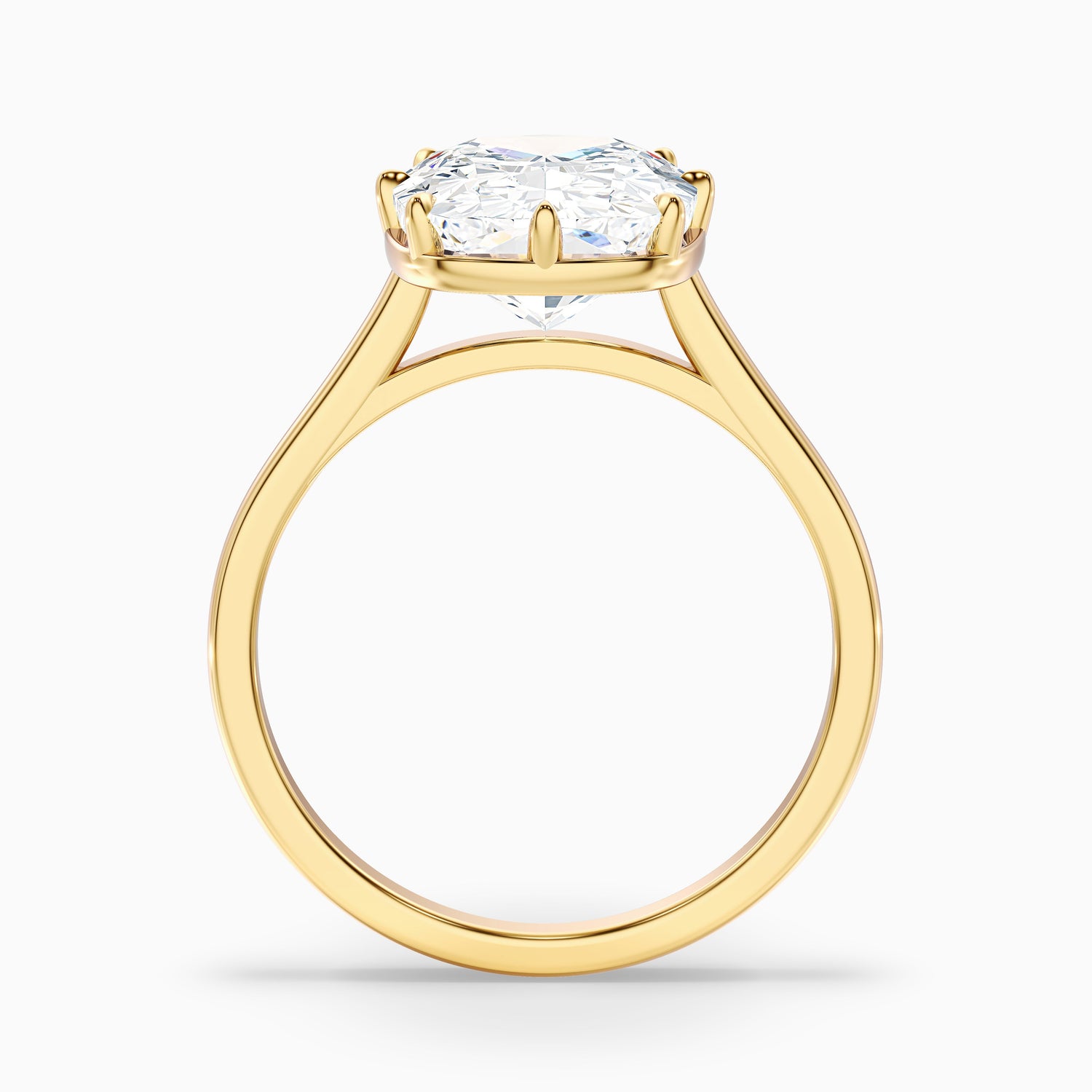 Verne 4.5 Carat 8 Prong Elongated Cushion Old Mine Cut Lab Grown Diamond Ring in 18k Rose Gold