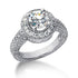 14k White gold Vintage Halo Diamond Semi-Mount by Bids.com