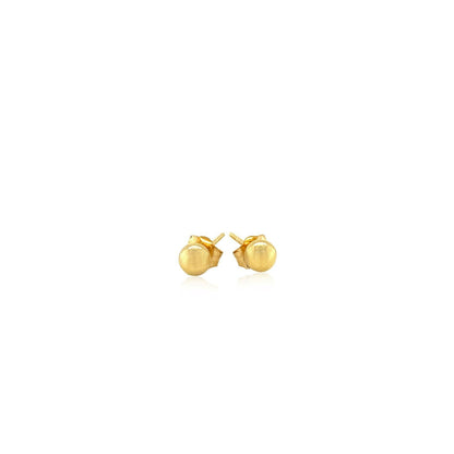 10k Yellow Gold Ball Style Stud Earrings (4.0 mm)  DestGlow
