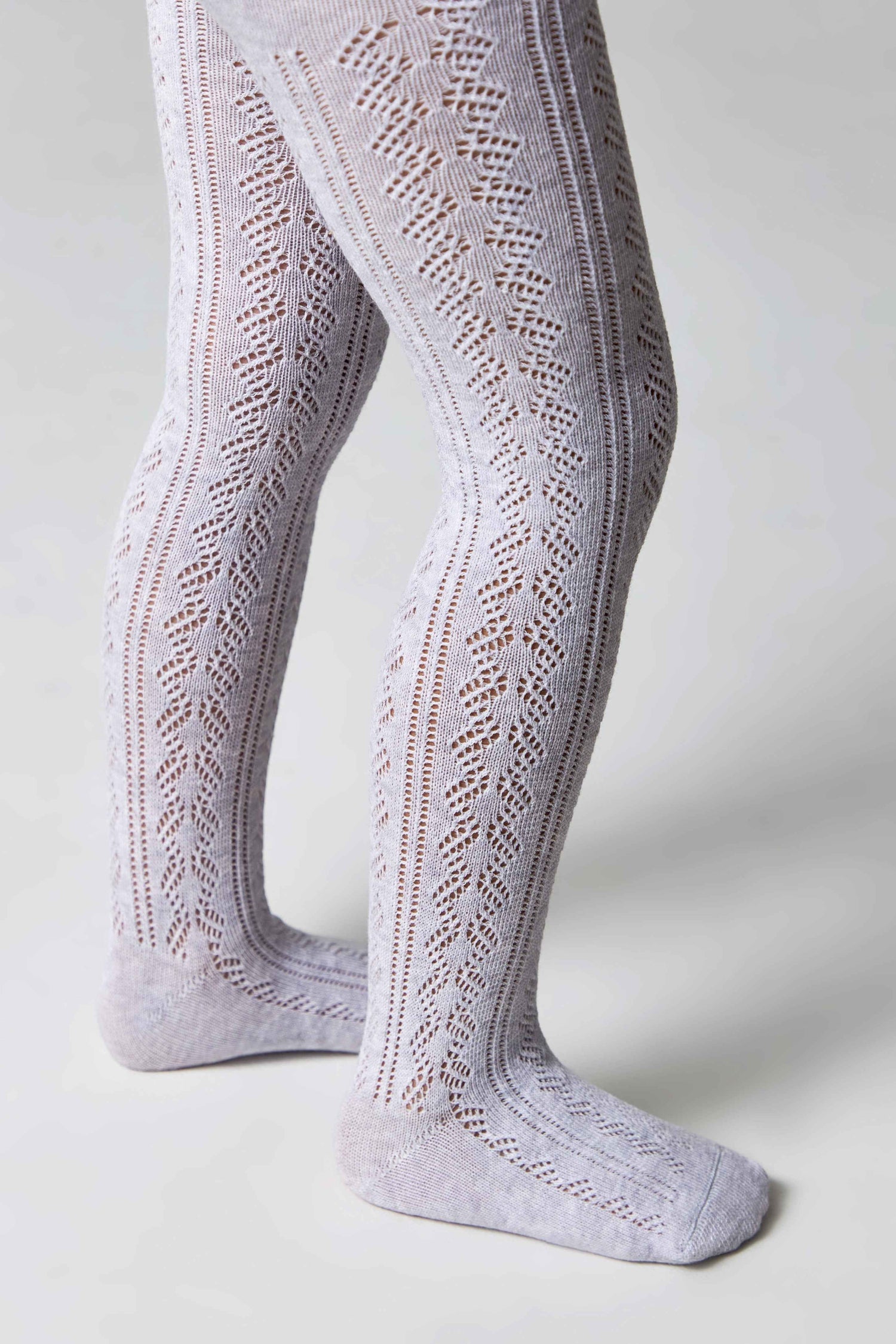 Conte-Kids Cotton Tights Miss 617 - Lace Pattern