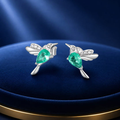 925 Sterling Silver Transparent Glass Earrings with CZ for Women  DestGlow