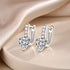 925 Sterling Silver Oxidized Earrings with CZ for Women - 1.7x0.7cm  DestGlow