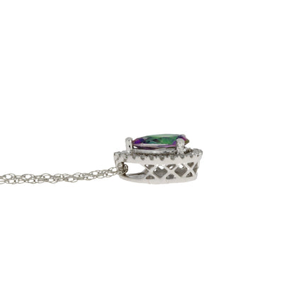 Treated Topaz Diamond Fashion Pendants 14KT White Gold by Bids.com