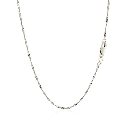 14k White Gold Singapore Chain 1.5mm by Bids.com