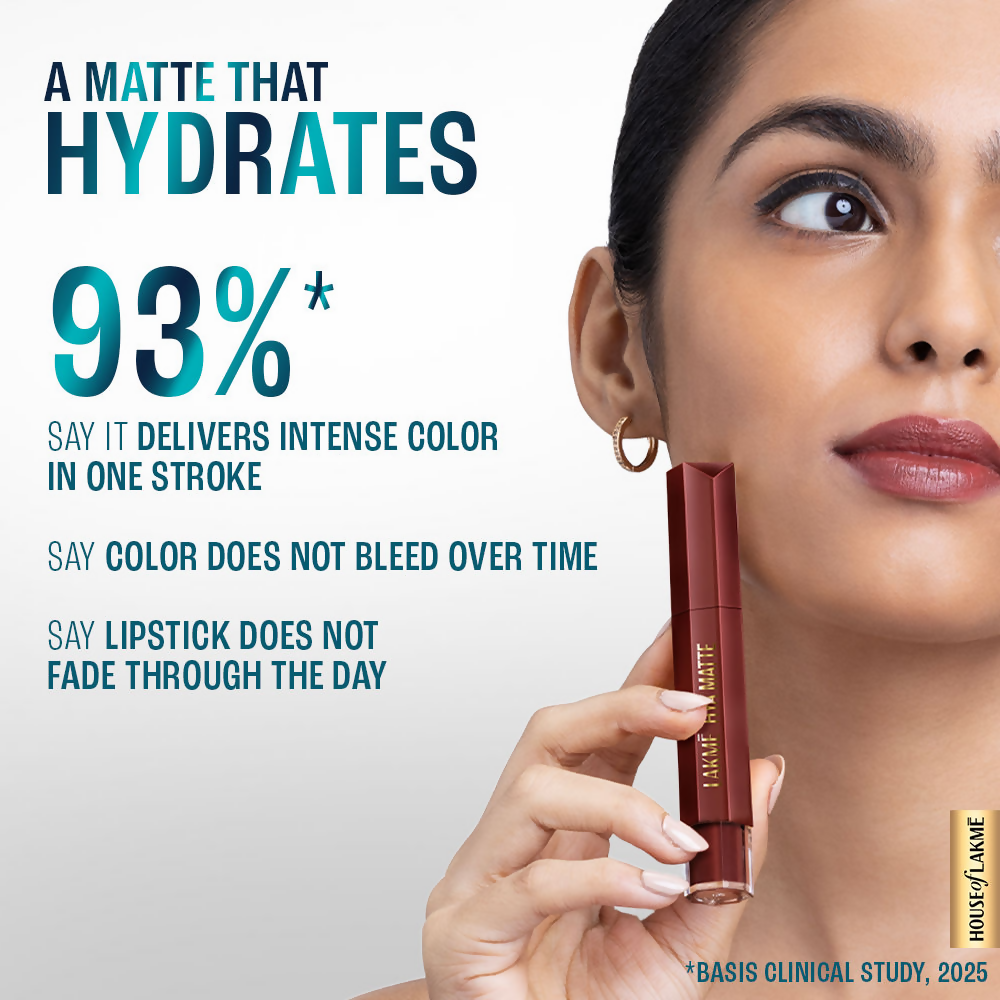 Lakme 9to5 Hya Matte Liquid Lipstick + Hyaluronic Acid - Boardroom Blush