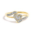 10K Yellow Gold Diamond Accent Filigree Heart Promise Ring (I-J Color, I3 Clarity)- Size 7 by Bids.com