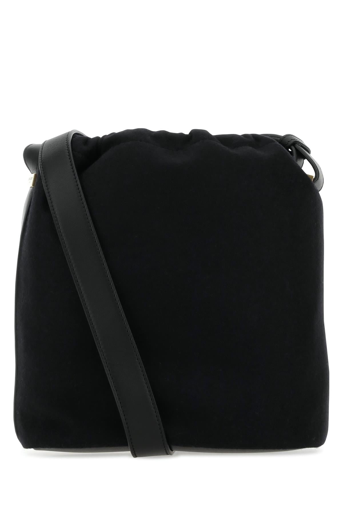 Saint Laurent Men Black Felt Rive De Gauche Bucket Bag  DestGlow
