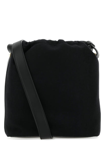 Saint Laurent Men Black Felt Rive De Gauche Bucket Bag  DestGlow
