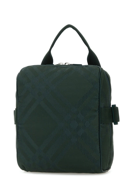Burberry Men Bottle Green Fabric Crossbody Bag by Luosophy