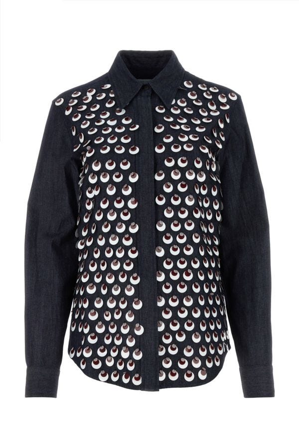 Dries Van Noten Women Denim Chowy Shirt by Luosophy