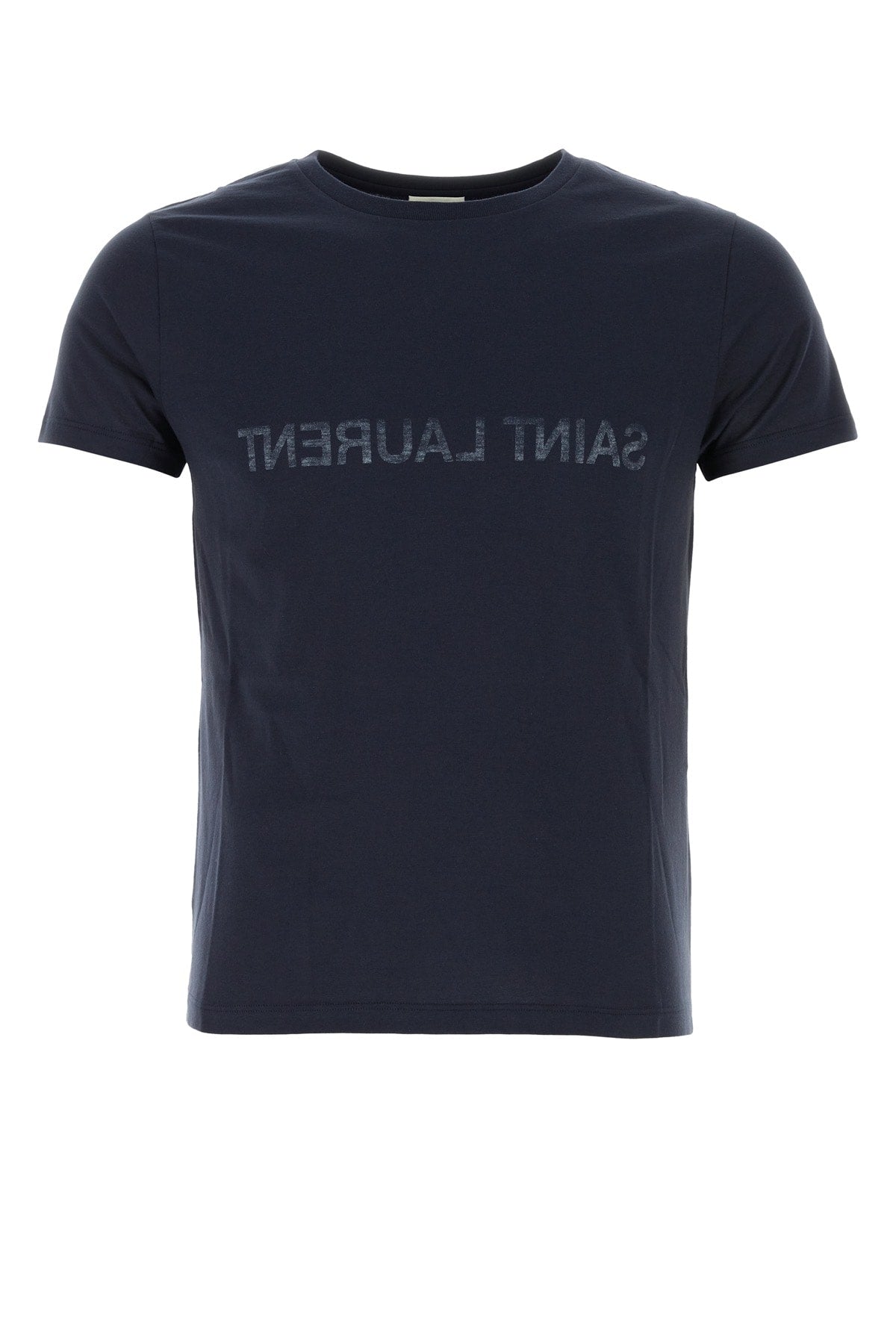 Saint Laurent Men Navy Blue Cotton T-Shirt by Luosophy