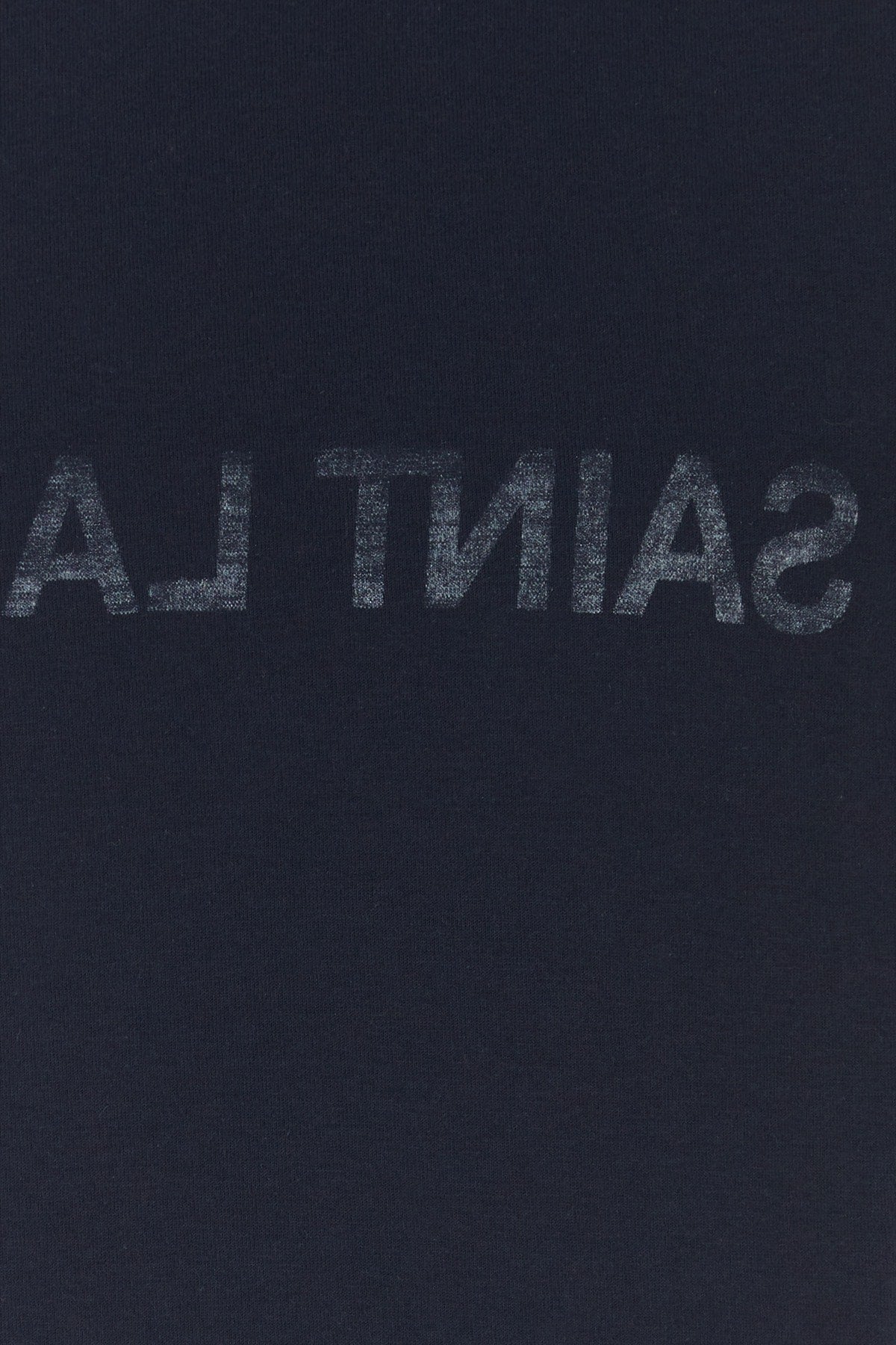 Saint Laurent Men Navy Blue Cotton T-Shirt by Luosophy