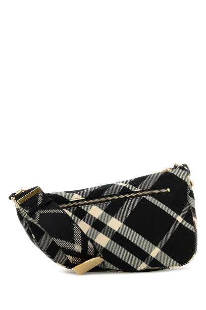 Burberry Women Embroidered Fabric Medium Shield Crossbody Bag by Luosophy