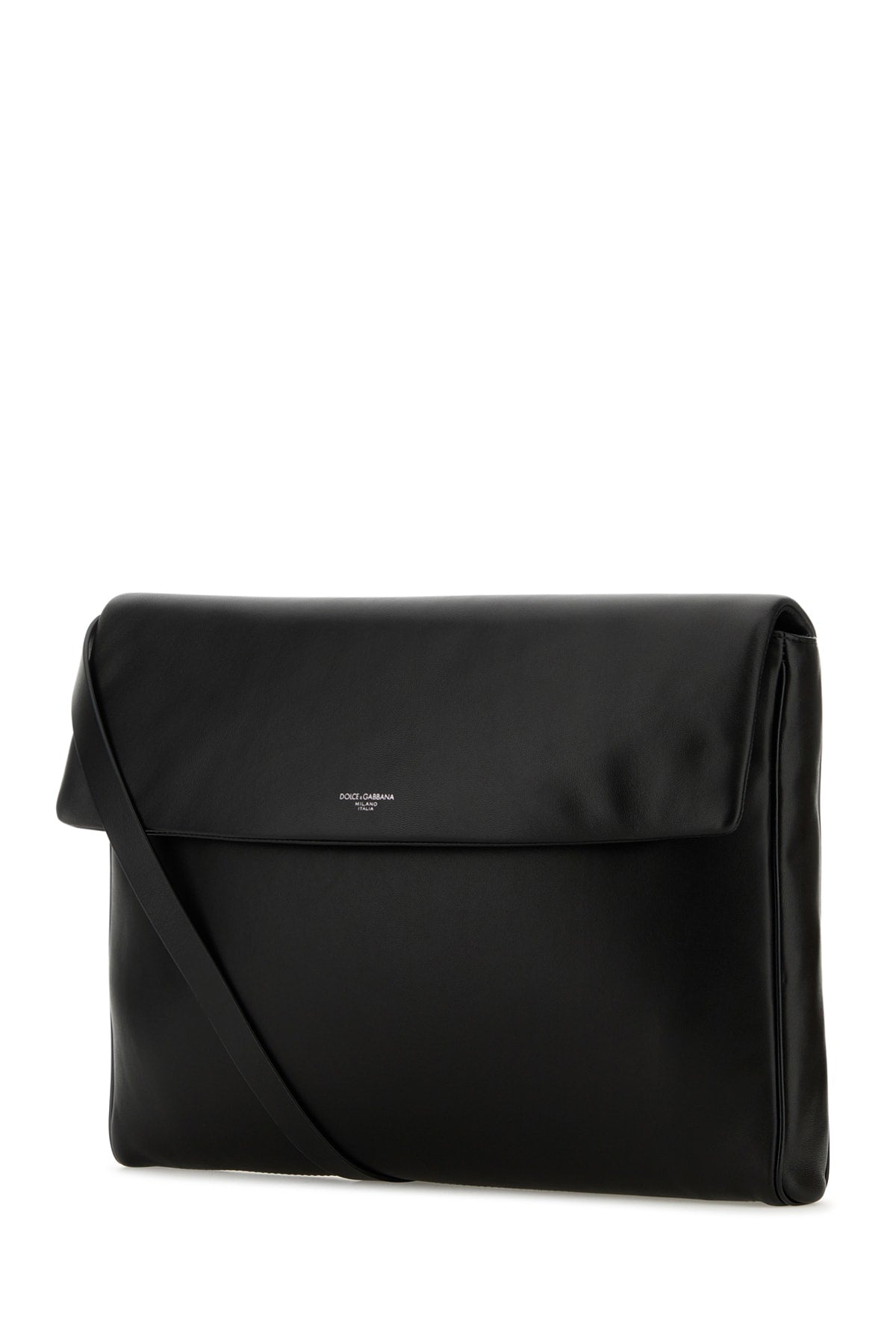 Dolce &amp; Gabbana Men Black Nappa Leather Mediterraneo Clutch by Luosophy