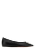 Amina Muaddi Women Camelia Flat Nappa Black White Buc by Luosophy