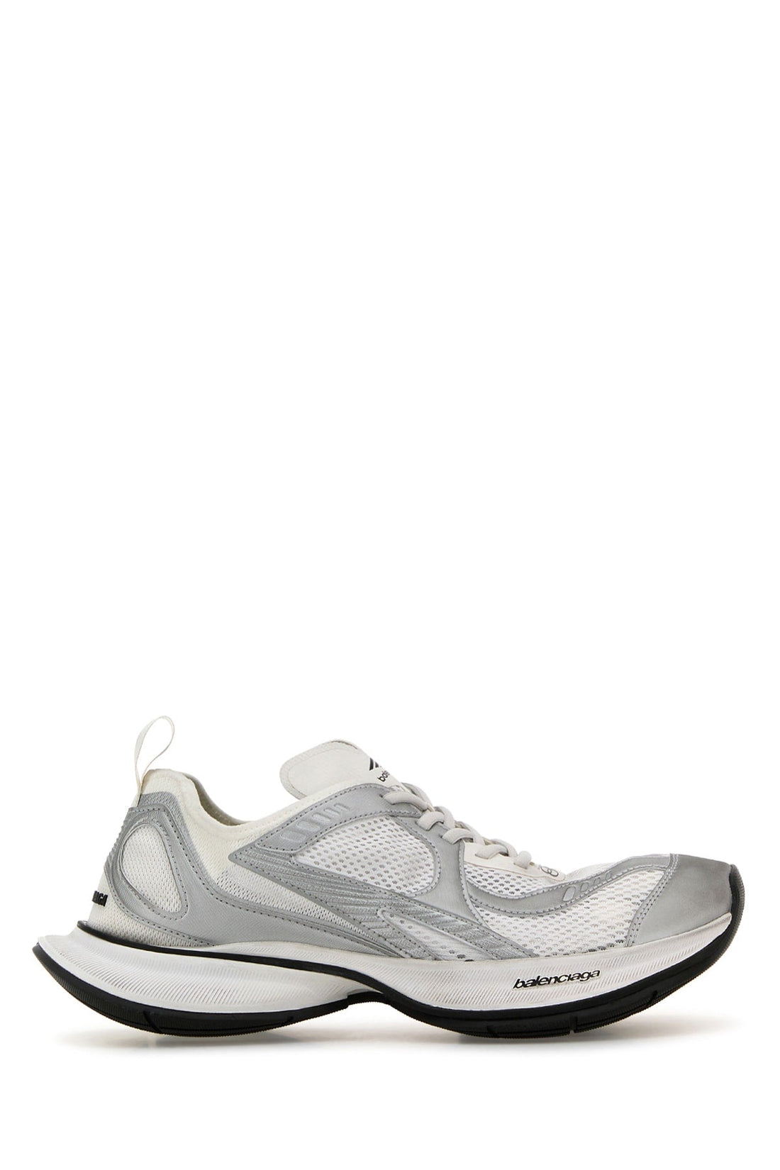 Balenciaga Men White Mesh And Rubber Circuit Sneakers by Luosophy