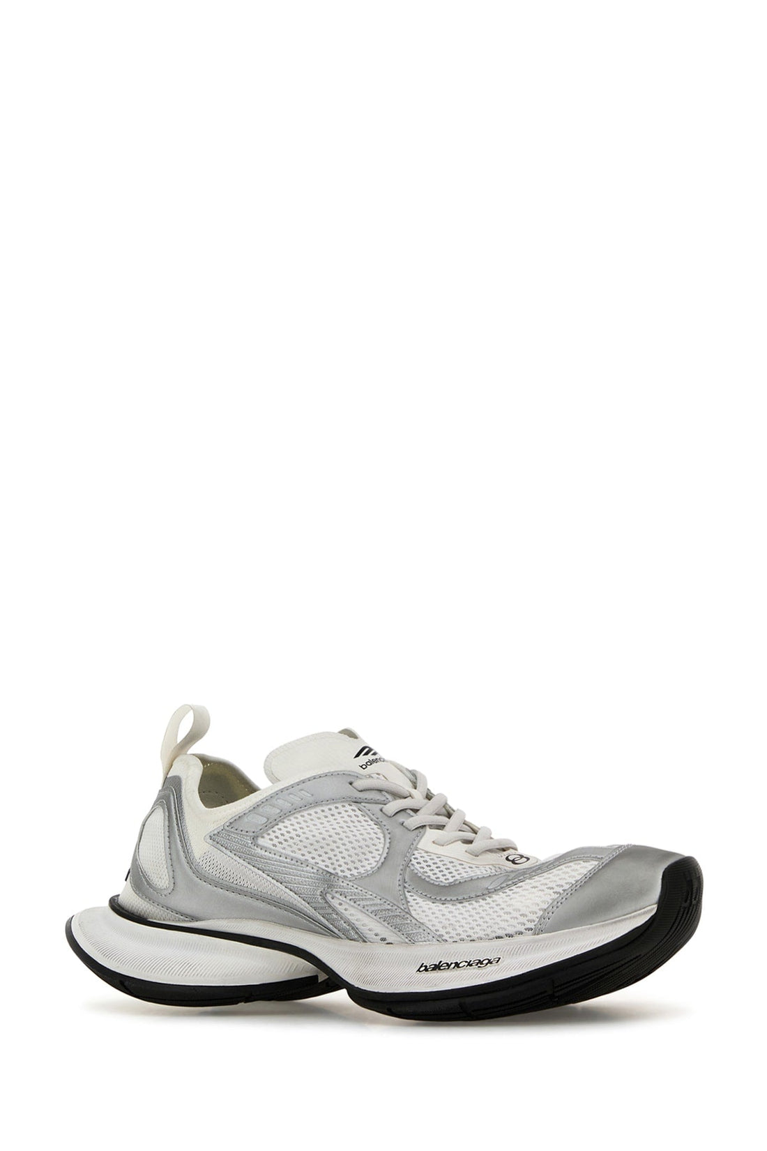 Balenciaga Men White Mesh And Rubber Circuit Sneakers by Luosophy