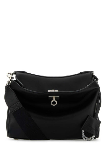 Balenciaga Men Black Leather Small Rodeo Messenger Crossbody Bag by Luosophy
