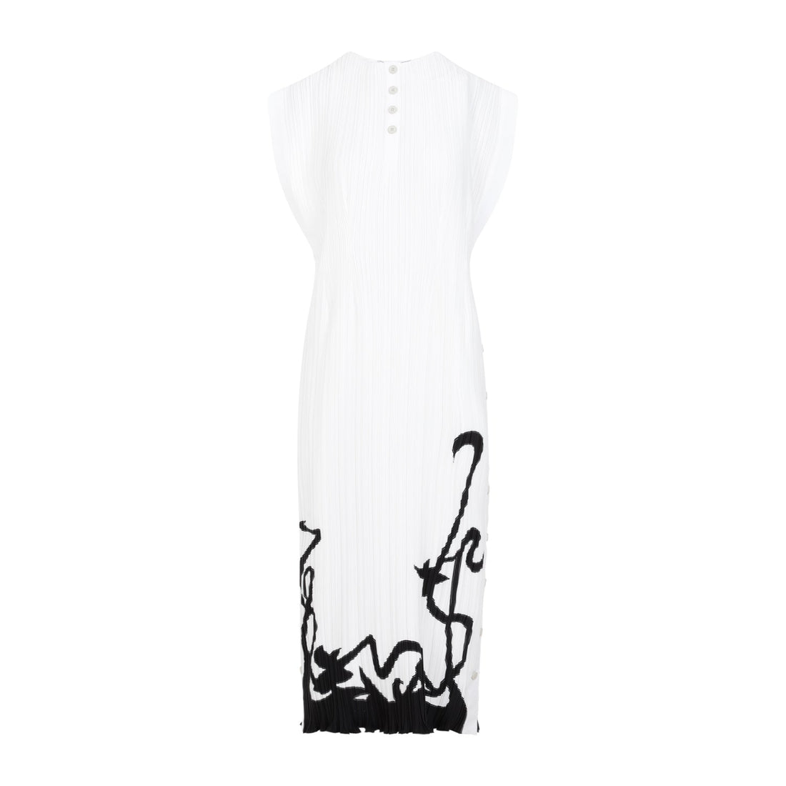 Lanvin Sleeveless Pleated Midi Dress Women by Luosophy