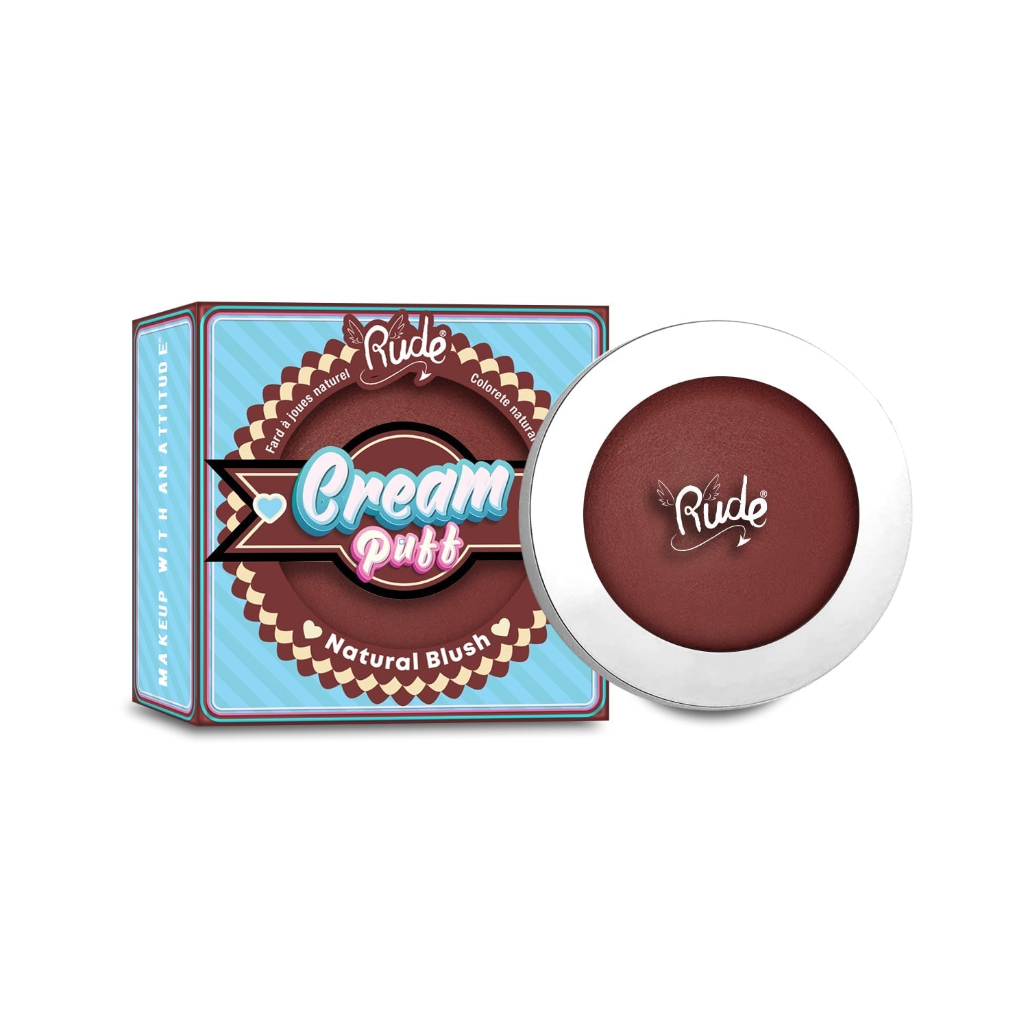 RUDE Cream Puff Natural Blush - Red Velvet - DestGlow