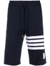 Thom Browne Men Classic Loopback 4-Bar Track Shorts by Luosophy