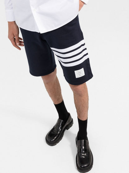 Thom Browne Men Classic Loopback 4-Bar Track Shorts by Luosophy