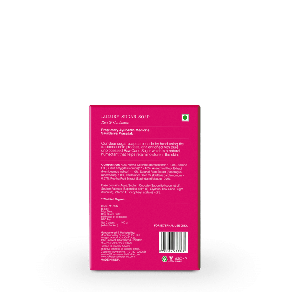 Forest Essentials Luxury Sugar Soap Rose &amp; Cardamom