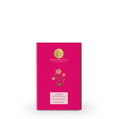 Forest Essentials Luxury Sugar Soap Rose & Cardamom