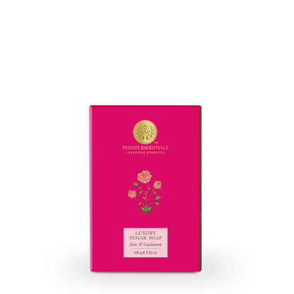 Forest Essentials Luxury Sugar Soap Rose &amp; Cardamom