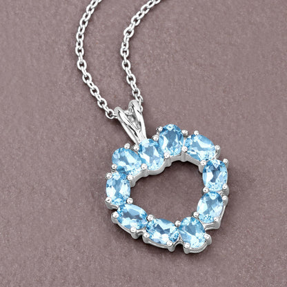 1.90 Carat Genuine Swiss Blue Topaz .925 Sterling Silver Pendant by Bids.com