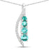 0.34 Carat Genuine Zambian Emerald and White Diamond 14K White Gold Pendant by Bids.com