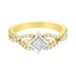 10K Two Tone Color 2/3 Cttw Diamond Kite and Twist Shank Ring (H-I Color,SI2-I1 Clarity) by Bids.com