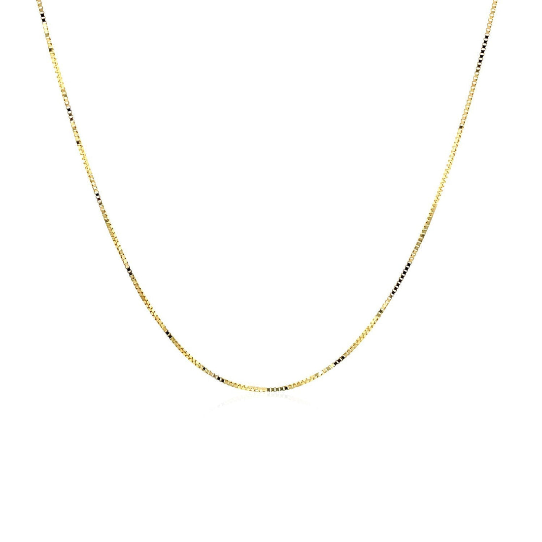 14k Yellow Gold Classic Box Chain 0.45mm by Bids.com