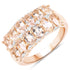 2.80 Carat Genuine Morganite and White Topaz .925 Sterling Silver Ring by Bids.com