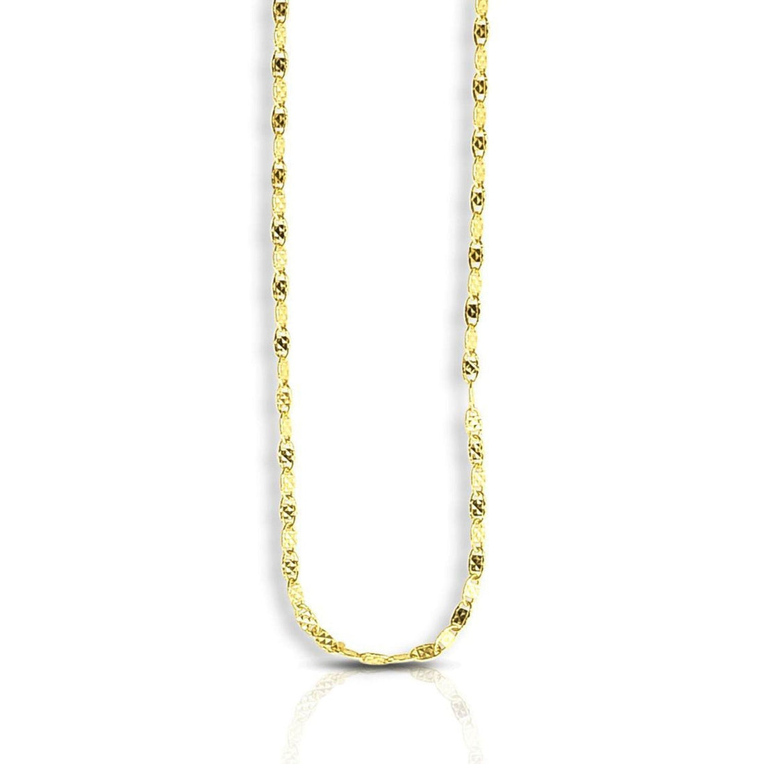 14k Yellow Gold Sparkle Valentino Chain (1.70 mm)  DestGlow