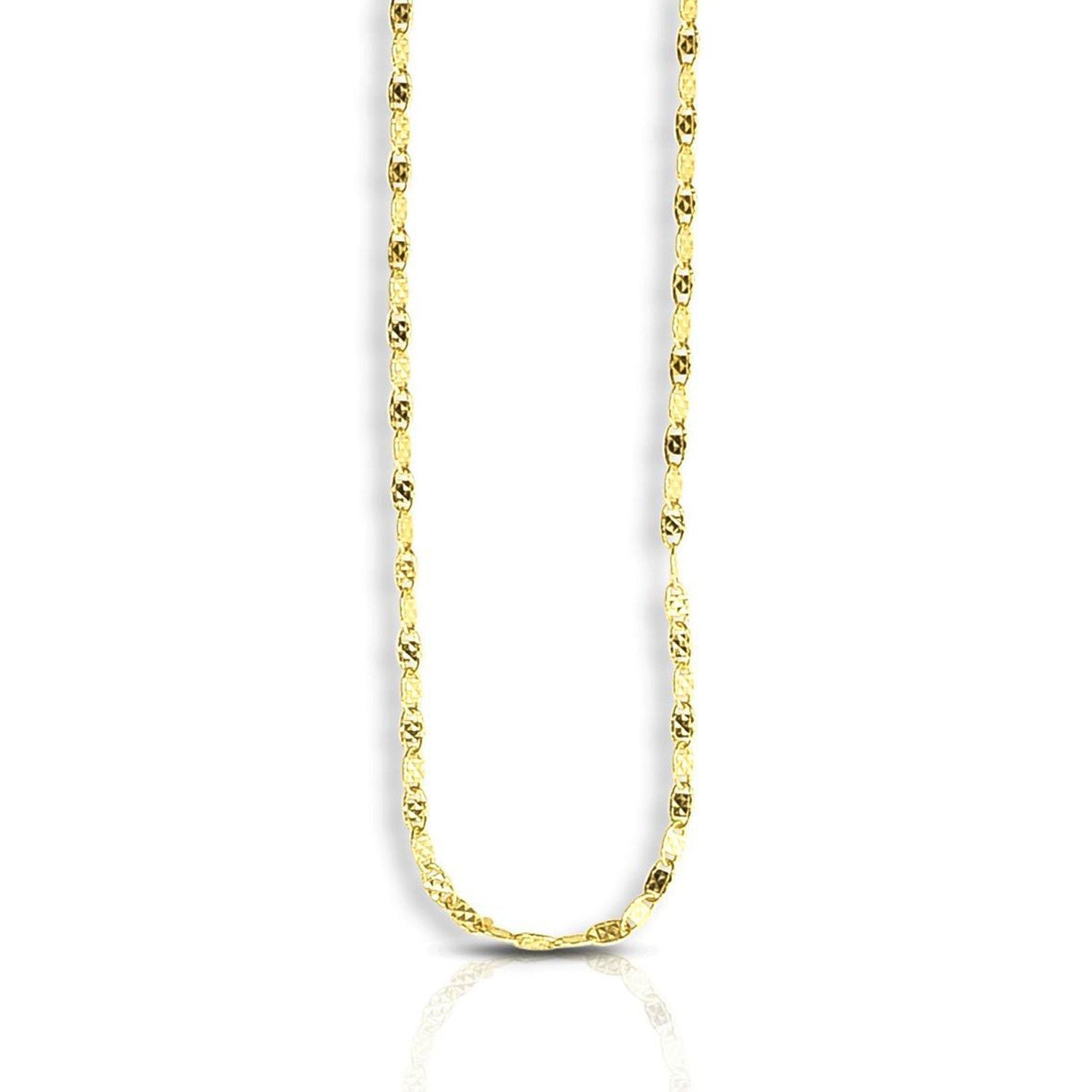 14k Yellow Gold Sparkle Valentino Chain (1.70 mm)  DestGlow