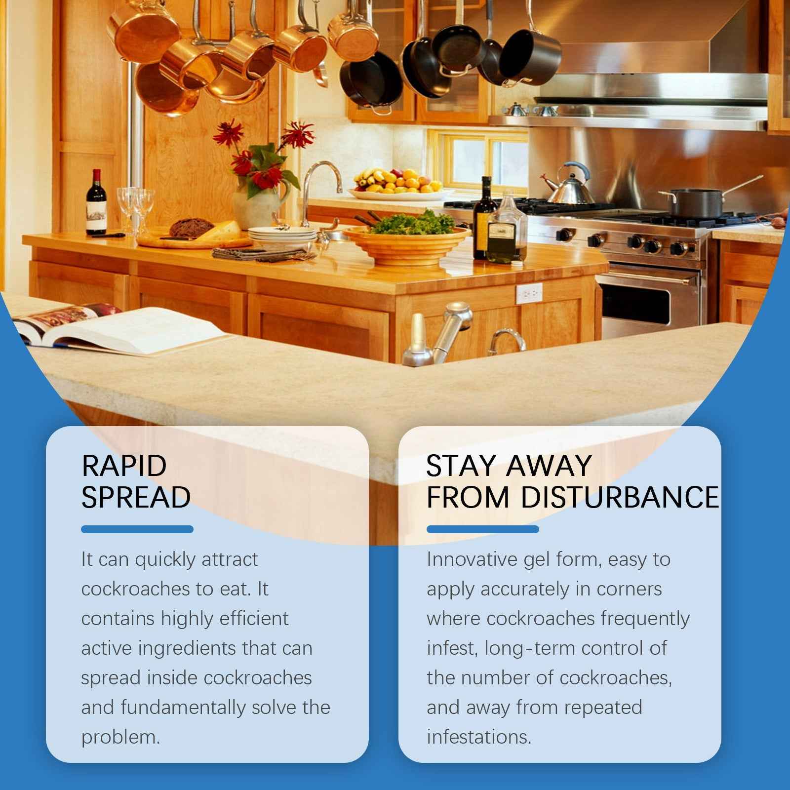 MoonSpry Cockroach Bait Gel Indoor Home Kitchen Cockroach Bait