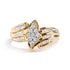 10K Yellow Gold 1/2 Cttw Round And Baguette-cut Diamond Cluster Head and Channel Set Shank Ring (H-I Color, I1-I2 Clarity) - Ring Size 7 by Bids.com
