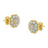 14K Yellow Gold Plated .925 Sterling Silver 1/6 Cttw Miracle-Plate Set Diamond Floral Stud Earrings (I-J Color, I2-I3 Clarity) by Bids.com