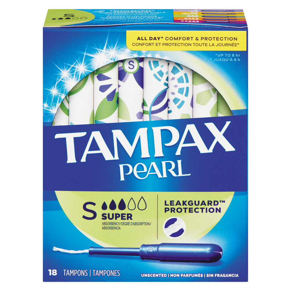 Tampax Pearl Plastic Super Absorbency Unscented Tampons by Pasteur Pharmacy