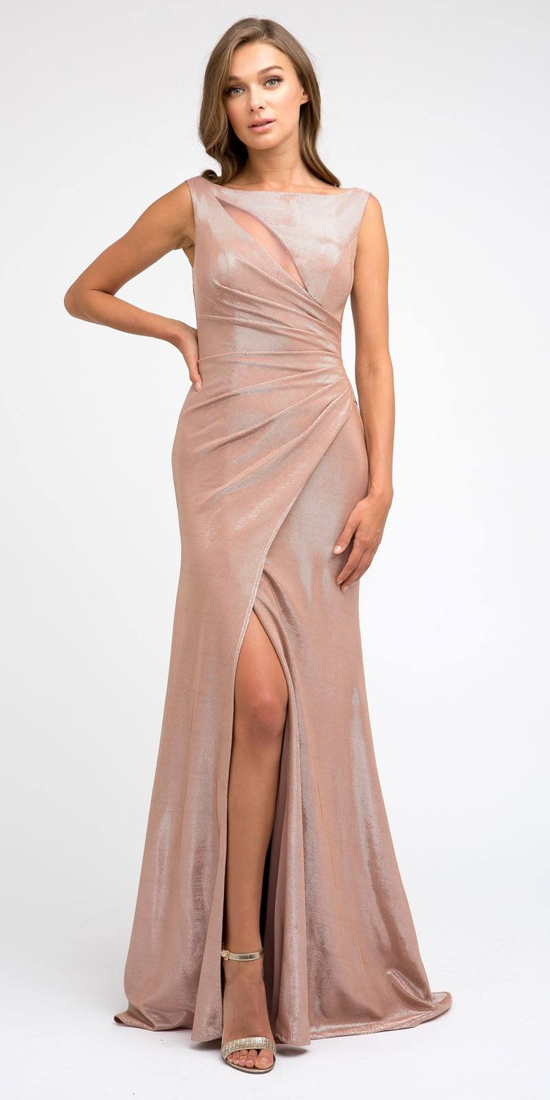Juliet 218 Faux-Wrap Mermaid Long Dress Sleeveless by DiscountDressShop